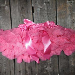 Girls Fluffy Petti Skirt, Size: M (2T-4T) Tutu Skirt, Color: Hot Pink